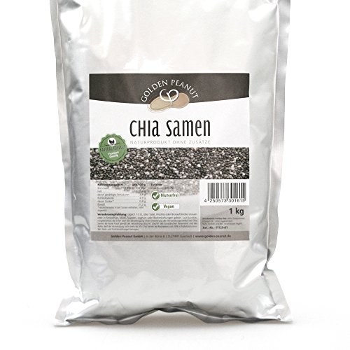 Premium Chia Samen (Salvia hispanica) 1 kg Beutel ohne Zusätze, in Deutschland geprüfte Qualität
