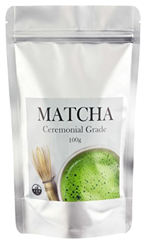MATCHA TEE | Ceremonial Grade ✮ 100g ✮ Original japanisches Matcha Pulver | in Premium Qualität | Ideal als Heißgetränk oder als Zutat in Speisen | Der gesunde Energiekick