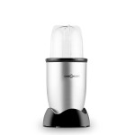oneConcept Smoothy 2G Standmixer Küchenmixer (4-in-1 Gerät, 220 Watt, Entsafter-Aufsatz, 18-teilig, BPA-frei) silber