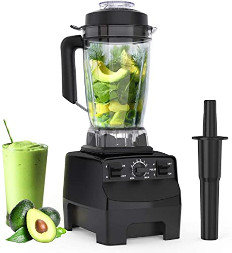 Standmixer Smoothie Maker, 2000 W Smoothie Blender Mixer 32000 rpm, with 8 Stainless Steel Blades, 10 Speeds, 2L High-Performance Mixer and Ice Cream Shredder Machine Without BPA for Ice/Dessert/Soup